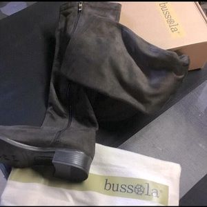 Siena Stretch Knee-High suede boots ~size 8M mocha